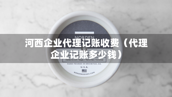 河西企業(yè)代理記賬收費（代理企業(yè)記賬多少錢）