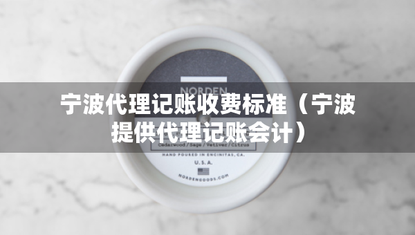 寧波代理記賬收費標準（寧波提供代理記賬會計）