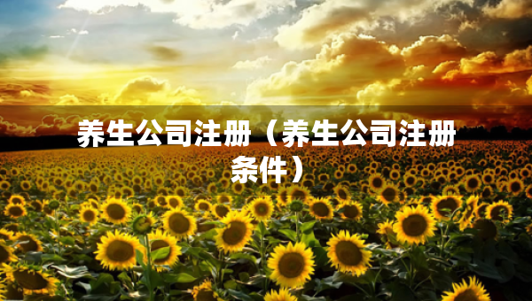 養(yǎng)生公司注冊(cè)（養(yǎng)生公司注冊(cè)條件）