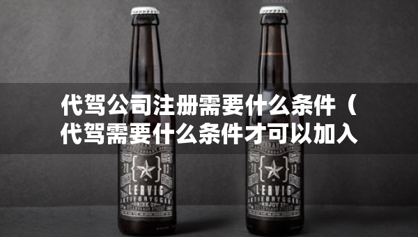 代駕公司注冊(cè)需要什么條件（代駕需要什么條件才可以加入）