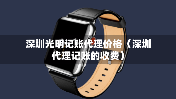 深圳光明記賬代理價格（深圳代理記賬的收費）