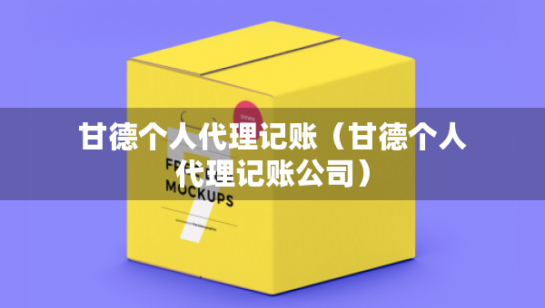 甘德個(gè)人代理記賬（甘德個(gè)人代理記賬公司）