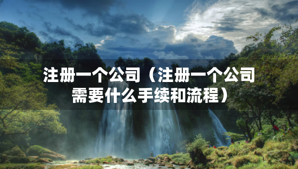 注冊(cè)一個(gè)公司（注冊(cè)一個(gè)公司需要什么手續(xù)和流程）