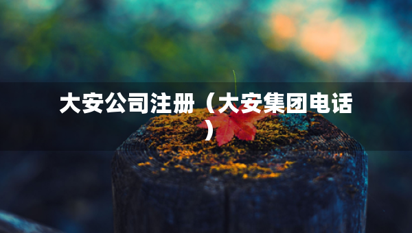 大安公司注冊（大安集團電話）