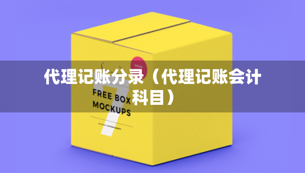 代理記賬分錄（代理記賬會(huì)計(jì)科目）