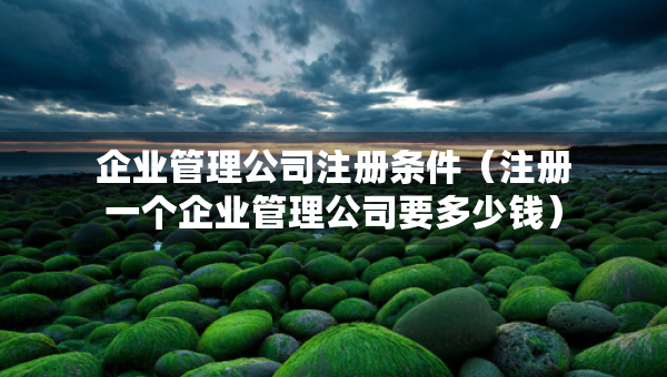 企業(yè)管理公司注冊(cè)條件（注冊(cè)一個(gè)企業(yè)管理公司要多少錢）