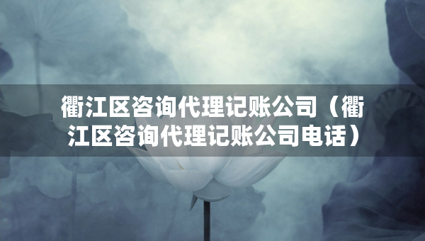 衢江區(qū)咨詢代理記賬公司（衢江區(qū)咨詢代理記賬公司電話）