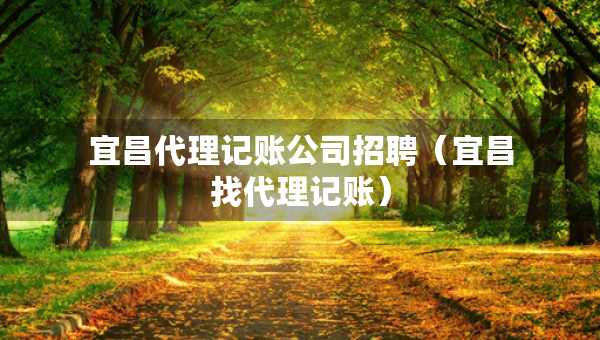 宜昌代理記賬公司招聘（宜昌找代理記賬）