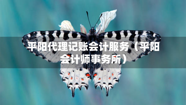 平陽代理記賬會計服務(wù)（平陽會計師事務(wù)所）