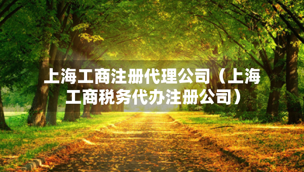 上海工商注冊代理公司（上海工商稅務(wù)代辦注冊公司）