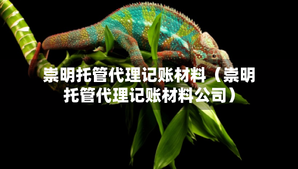 崇明托管代理記賬材料（崇明托管代理記賬材料公司）