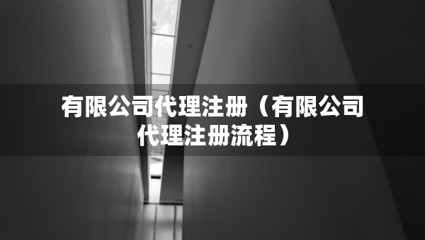 有限公司代理注冊（有限公司代理注冊流程）