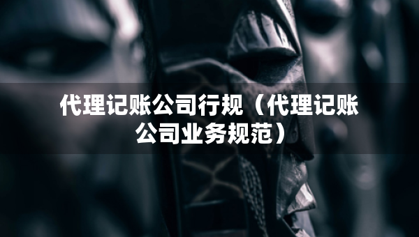 代理記賬公司行規(guī)（代理記賬公司業(yè)務(wù)規(guī)范）