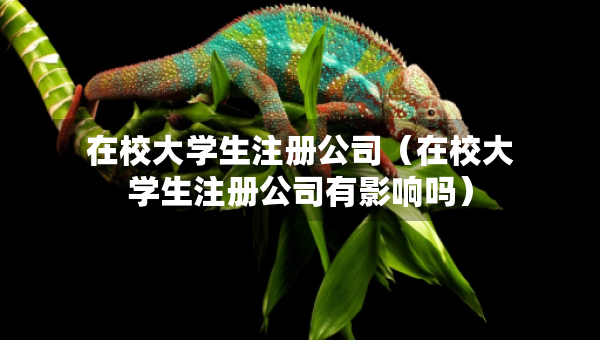在校大學(xué)生注冊(cè)公司（在校大學(xué)生注冊(cè)公司有影響嗎）