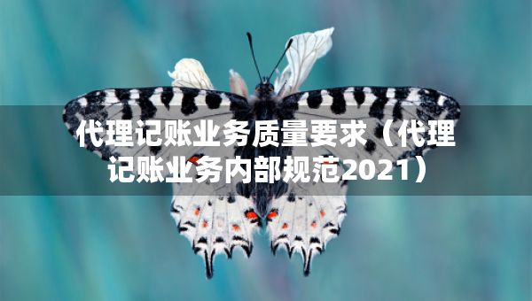 代理記賬業(yè)務(wù)質(zhì)量要求（代理記賬業(yè)務(wù)內(nèi)部規(guī)范2021）