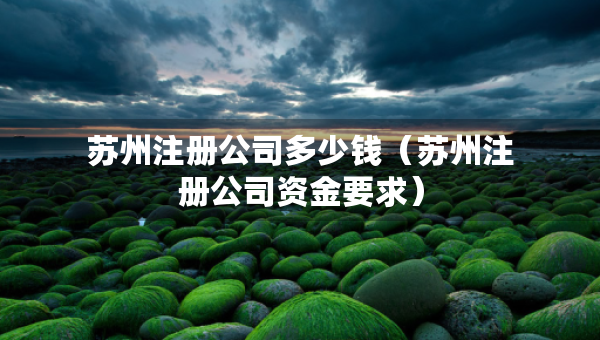 蘇州注冊公司多少錢（蘇州注冊公司資金要求）
