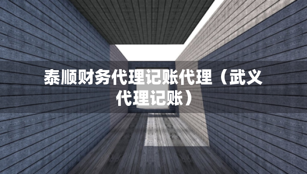 泰順財務代理記賬代理（武義代理記賬）
