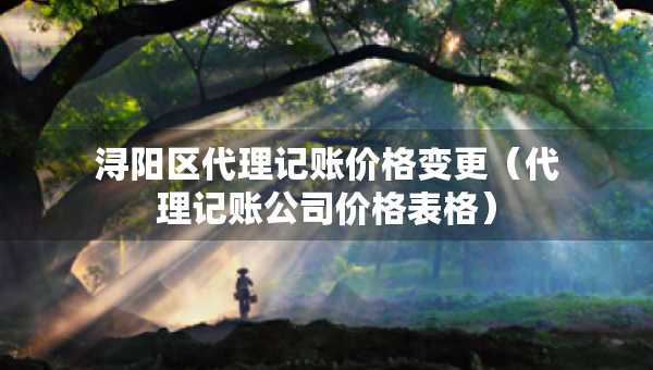 潯陽區(qū)代理記賬價格變更（代理記賬公司價格表格）