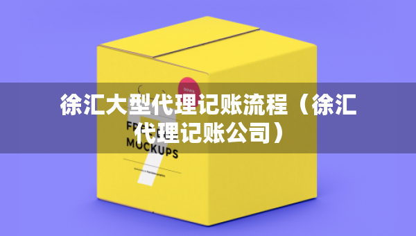 徐匯大型代理記賬流程（徐匯代理記賬公司）