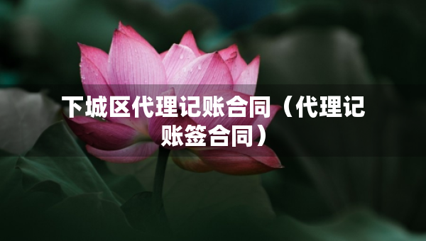 下城區(qū)代理記賬合同（代理記賬簽合同）