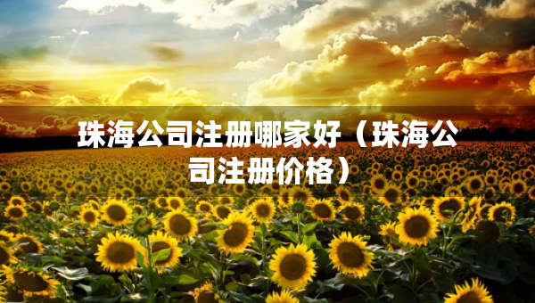 珠海公司注冊(cè)哪家好（珠海公司注冊(cè)價(jià)格）