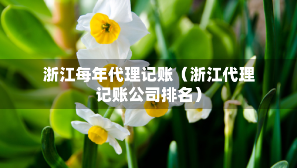 浙江每年代理記賬（浙江代理記賬公司排名）