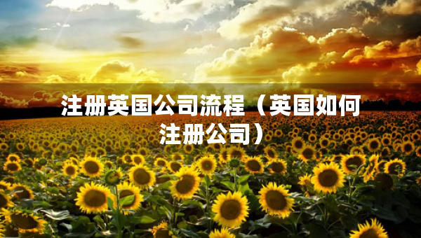 注冊英國公司流程（英國如何注冊公司）