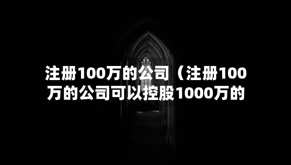 注冊100萬的公司（注冊100萬的公司可以控股1000萬的公司嗎）