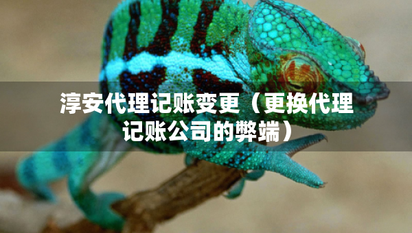 淳安代理記賬變更（更換代理記賬公司的弊端）