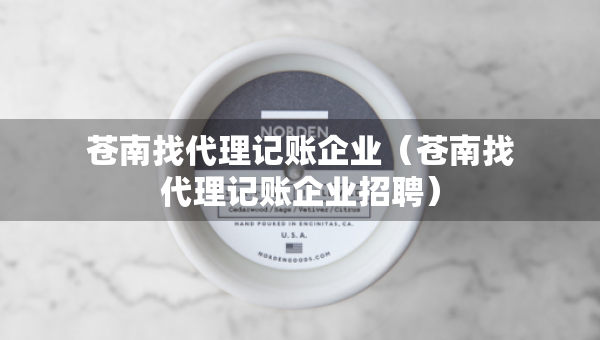 蒼南找代理記賬企業(yè)（蒼南找代理記賬企業(yè)招聘）