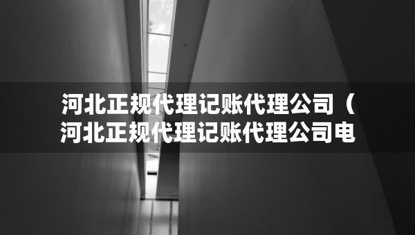 河北正規(guī)代理記賬代理公司（河北正規(guī)代理記賬代理公司電話）