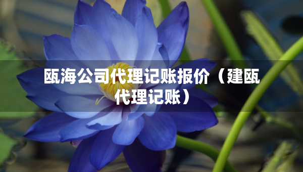 甌海公司代理記賬報(bào)價(jià)（建甌代理記賬）