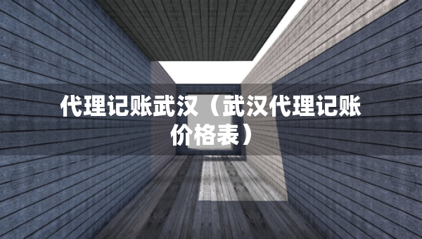 代理記賬武漢（武漢代理記賬價(jià)格表）