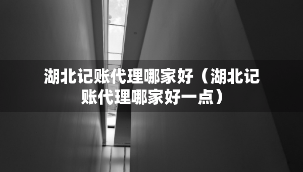 湖北記賬代理哪家好（湖北記賬代理哪家好一點）
