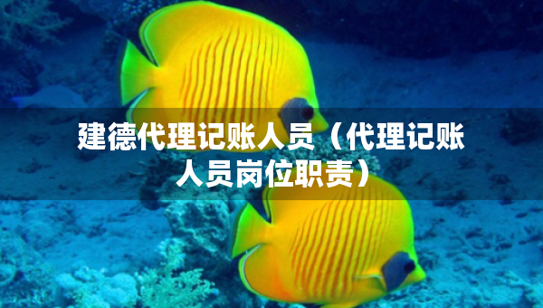 建德代理記賬人員（代理記賬人員崗位職責）