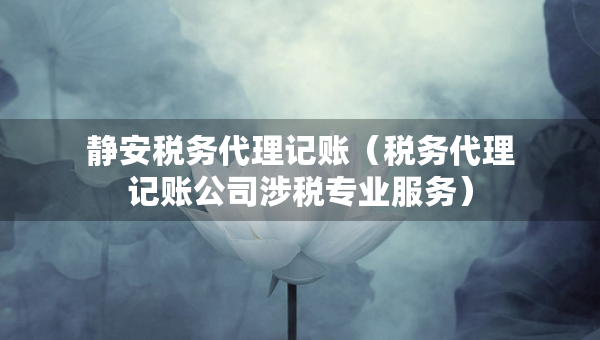 靜安稅務(wù)代理記賬（稅務(wù)代理記賬公司涉稅專業(yè)服務(wù)）